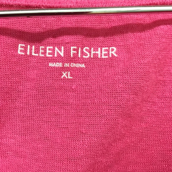 Eileen fisher pink linen crop top size XL🌺 - Picture 3 of 4